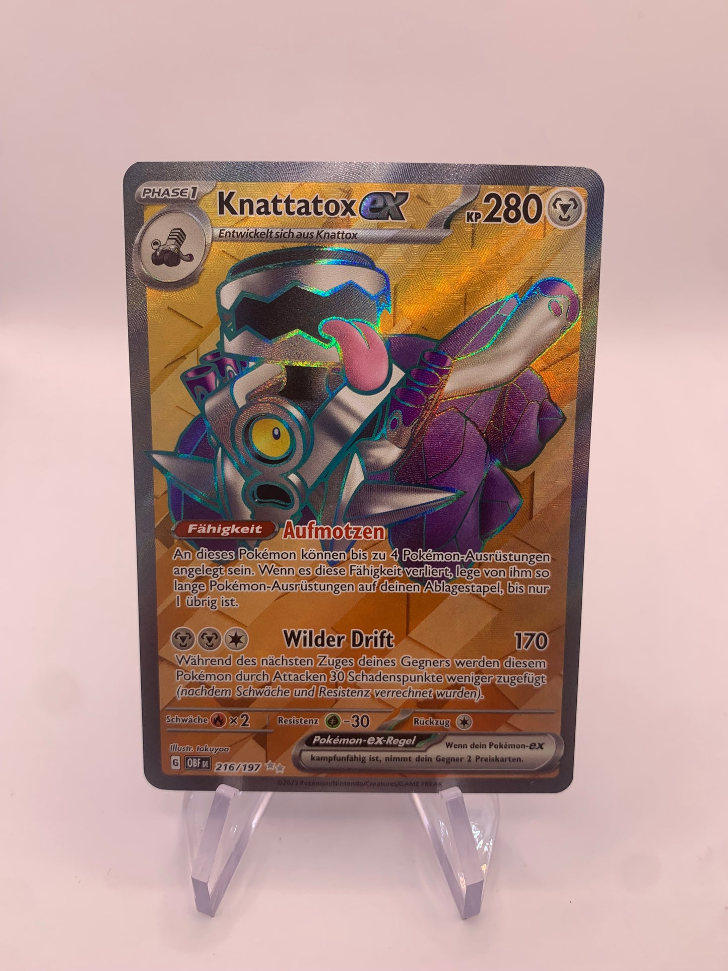 Pokemon Karte Ex Fullart Knattatox 216/197 Deutsch