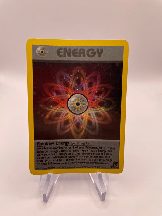 Pokemon Karte Holo Rocket Regebogen-Energie 17/82 Englisch
