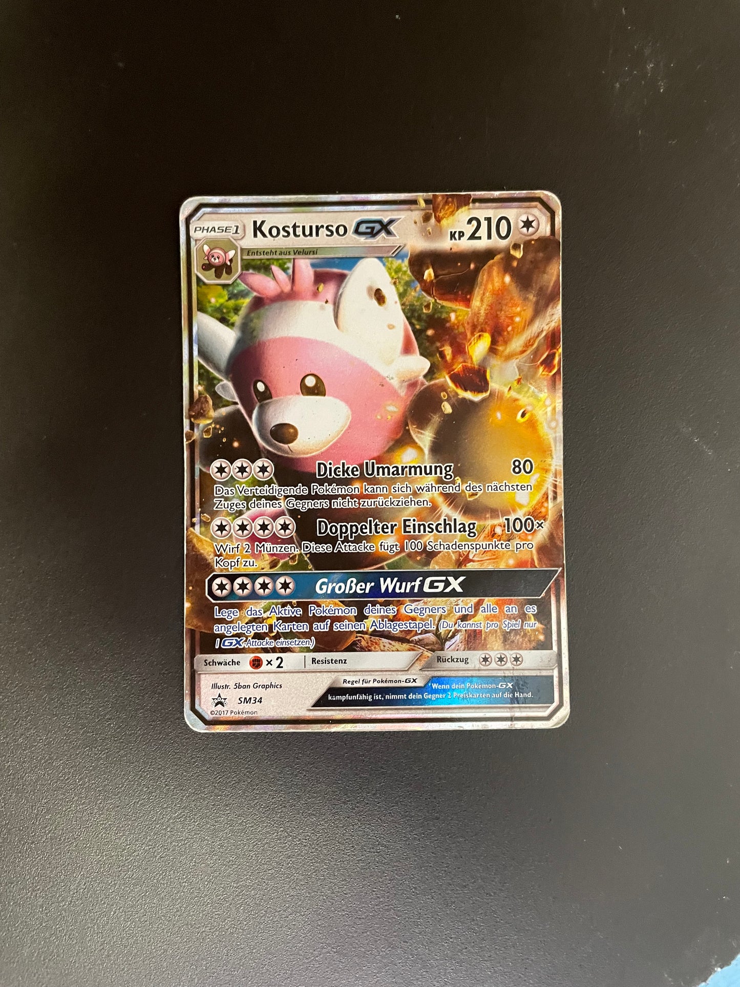 Pokémon Karte Kosturso GX SM34 Deutsch