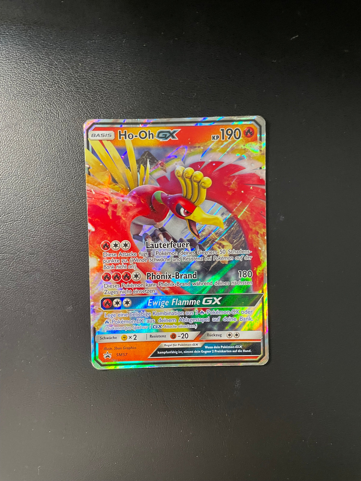 Pokemon Karte GX Promo Ho-Oh SM57 Deutsch
