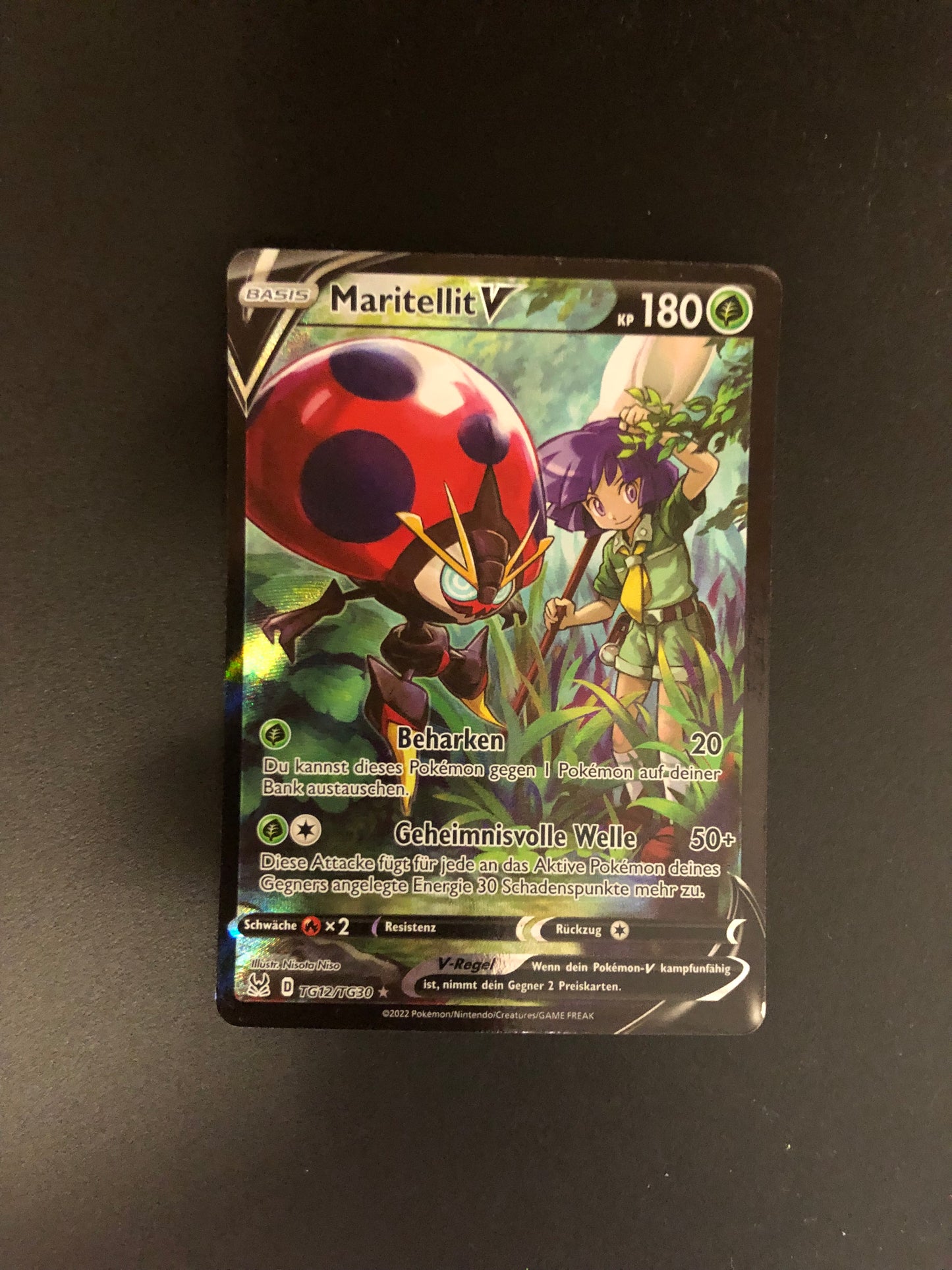 Pokemon Karte V Alt Art Maritellit TG12/TG30 Deutsch