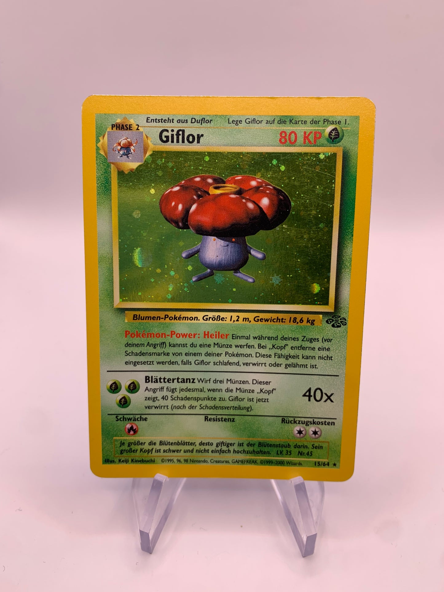 Pokemon Karte Holo Dschungel Giflor 15/64 Deutsch