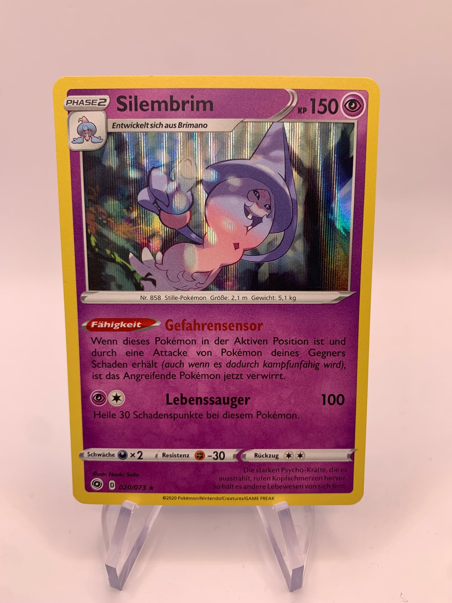 Pokémon card Holo Silembrim 20/73 German