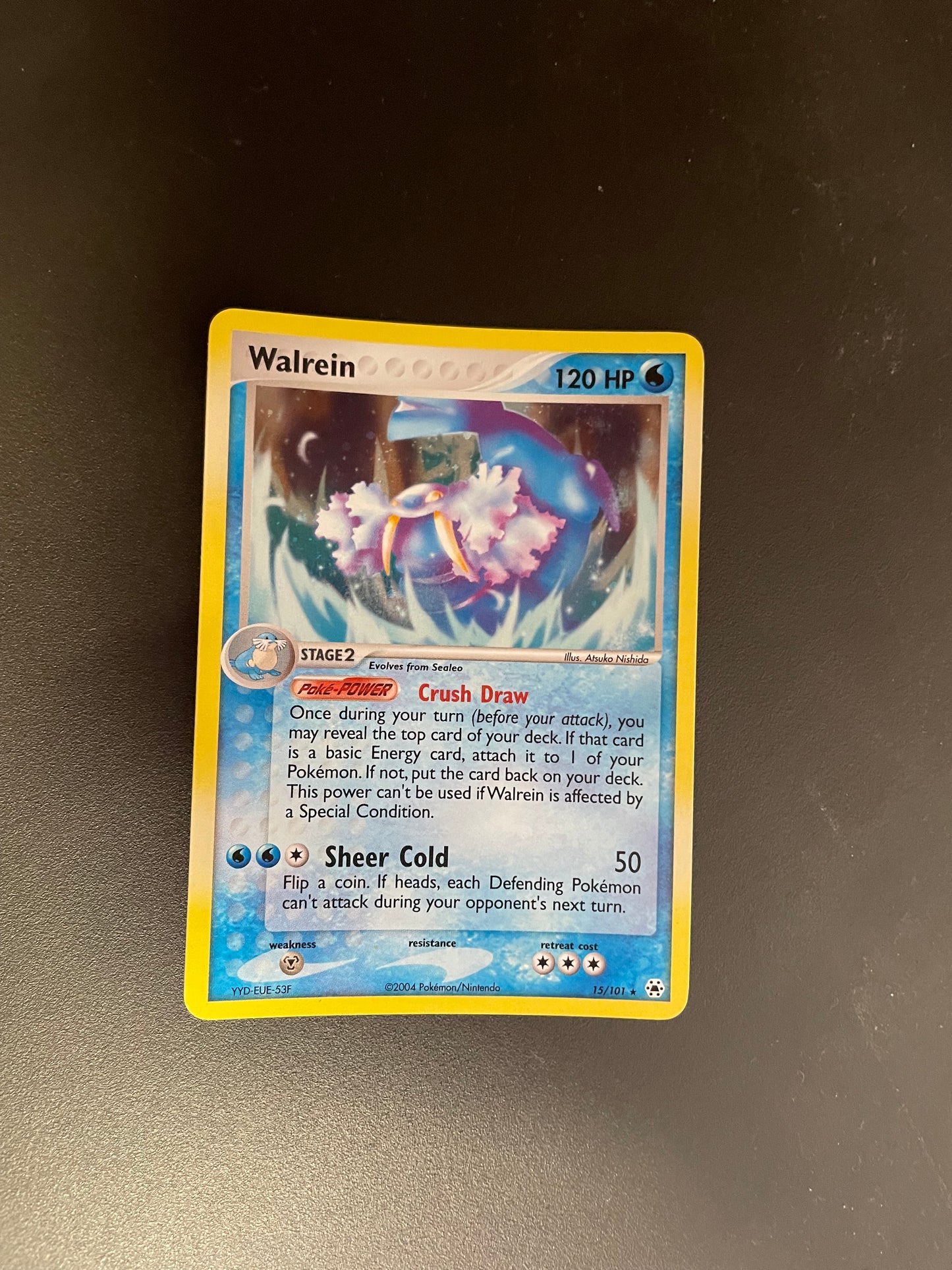 Pokemon Karte Holo Walrein 15/101 Englisch