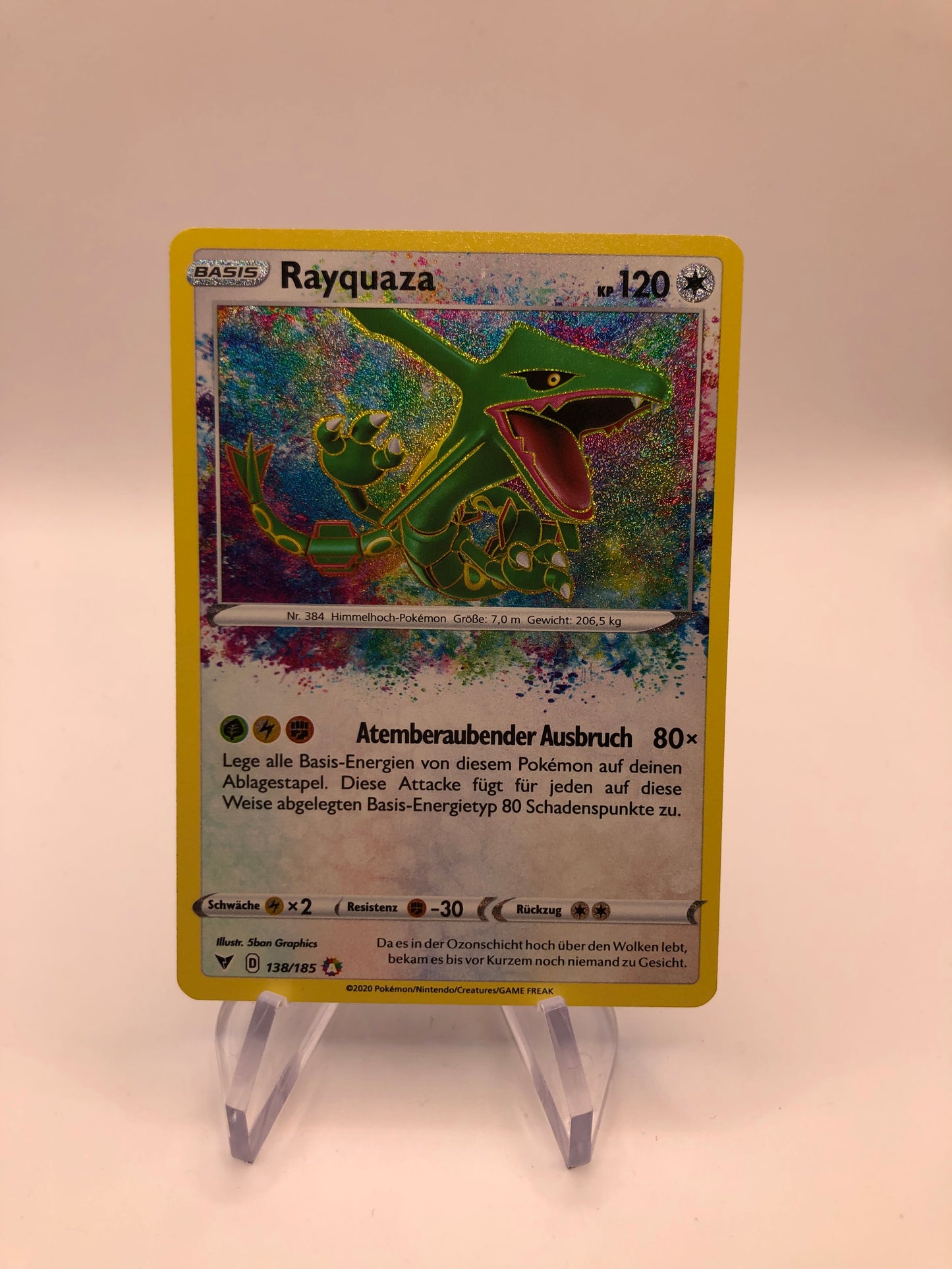 Pokemon Karte Shiny Rayquaza 138/185 Deutsch