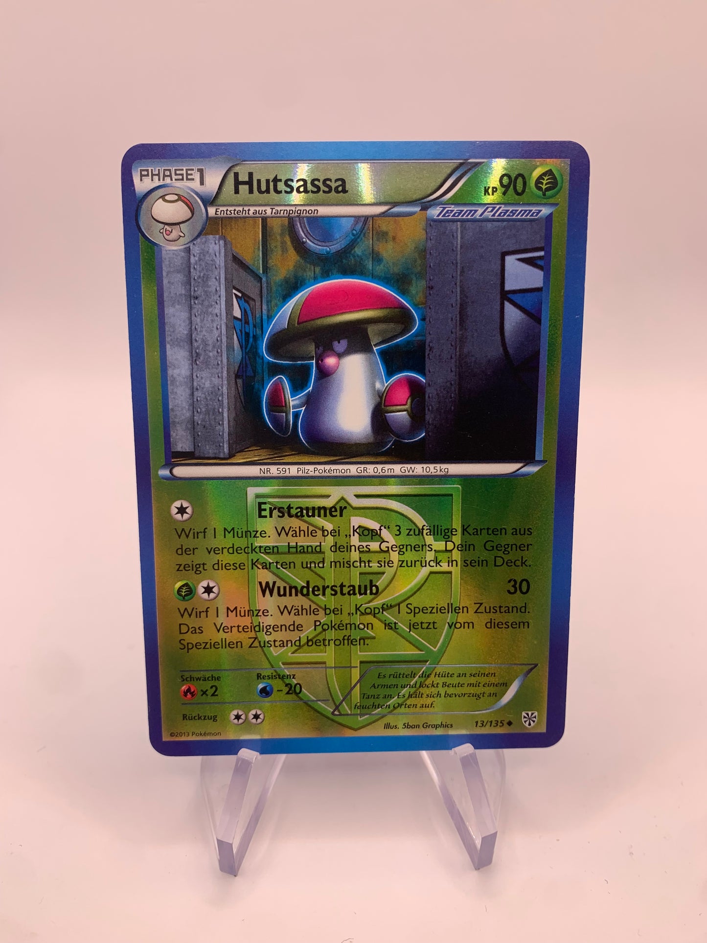 Pokemon Karte Reverse Hutsassa 13/125 Deusch