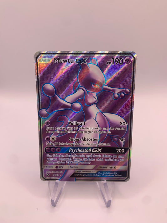 Pokemon Karte Gx Fullart Mewtu 72/73 Deutsch