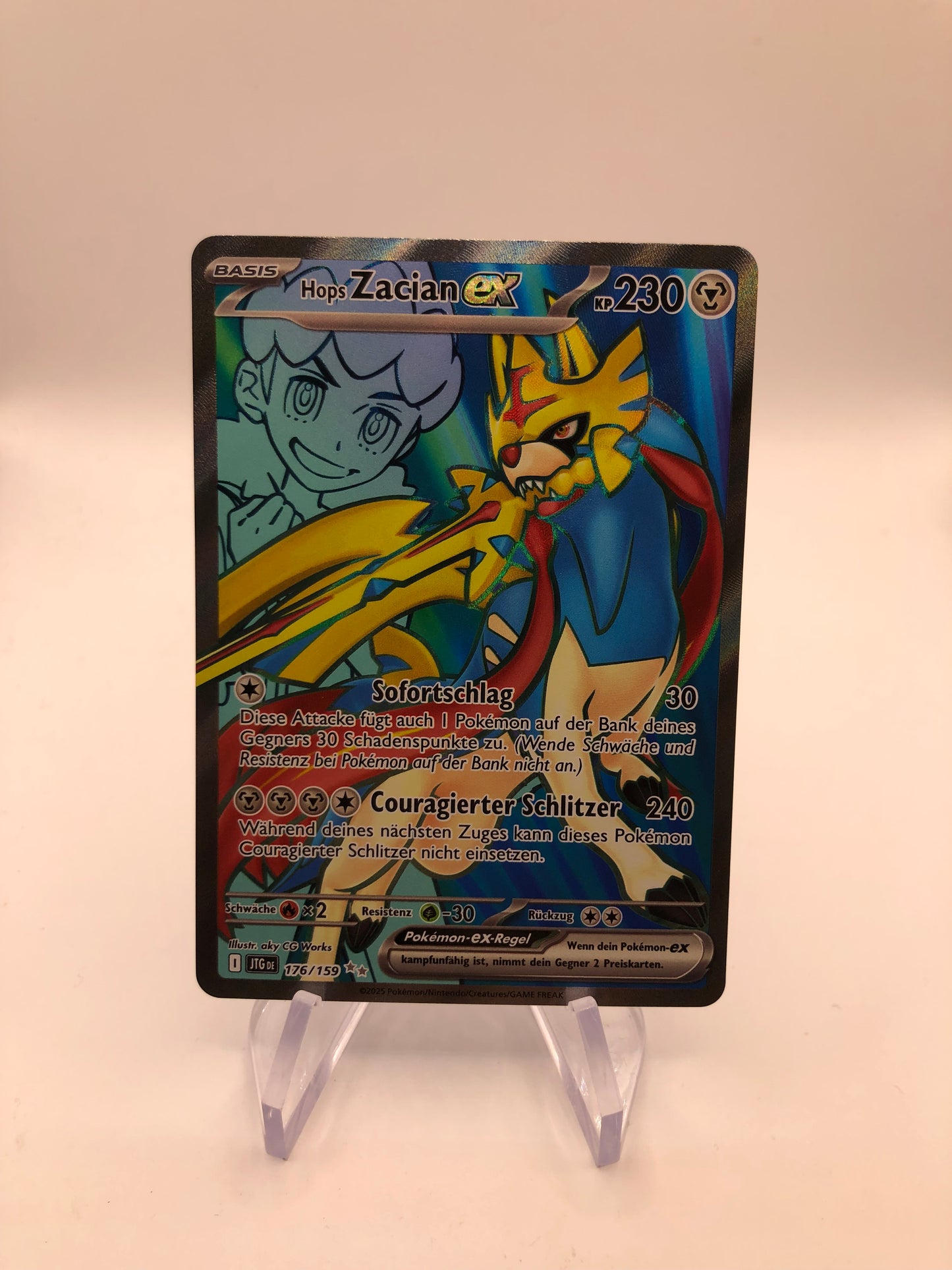 Pokemon Karte Fullart Ex Zacian 176/159 Deutsch