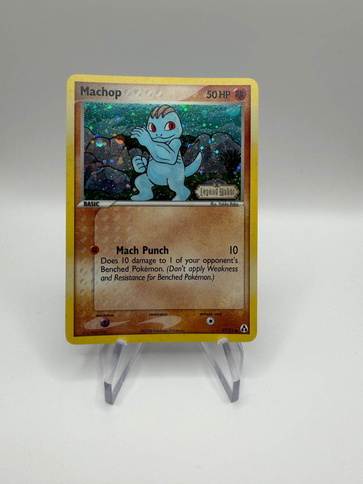 Pokemon Karte Holo Machollo 57/92 Englisch