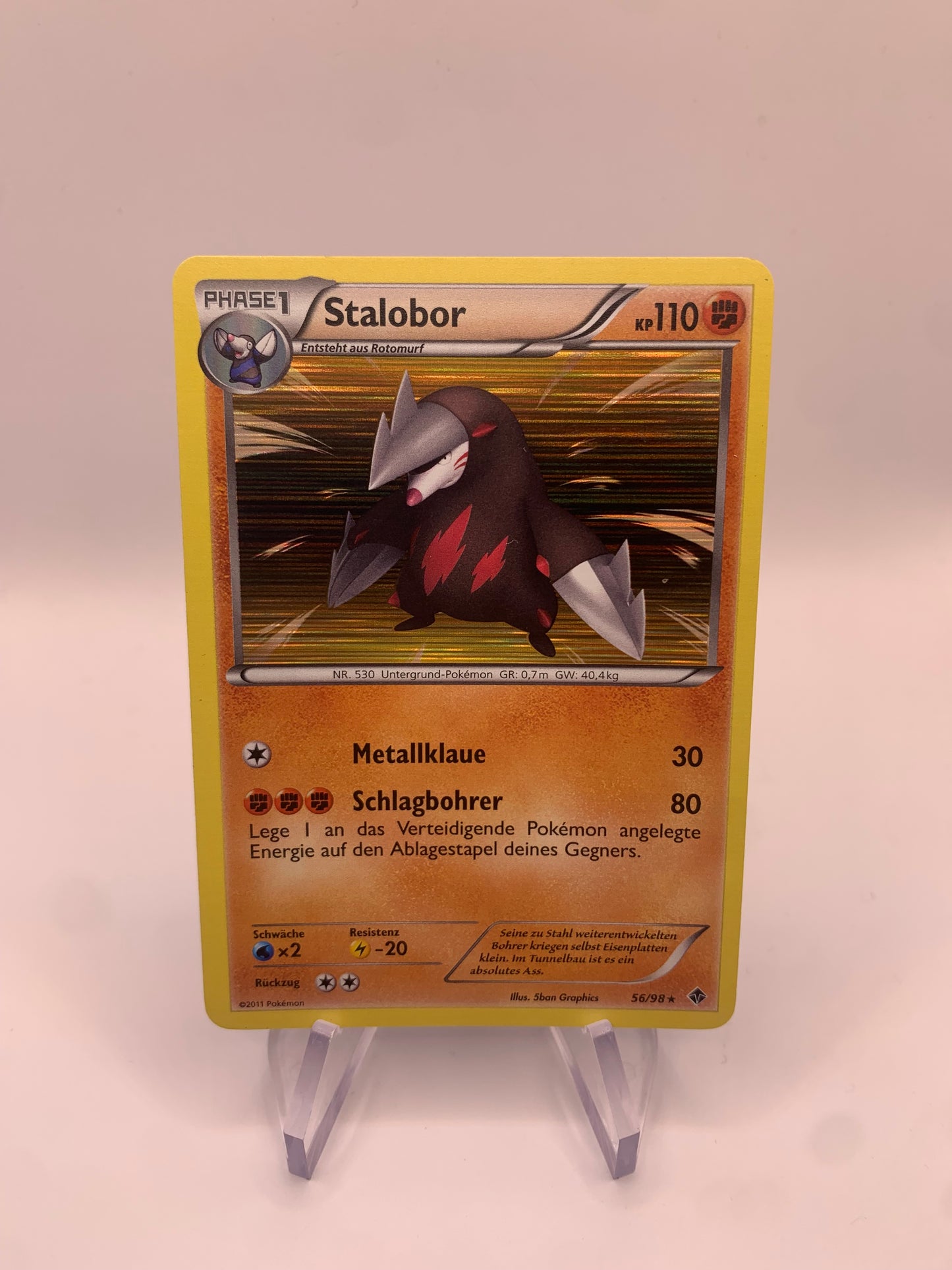 Pokemon Karte Holo Stalobor 56/98 Deutsch