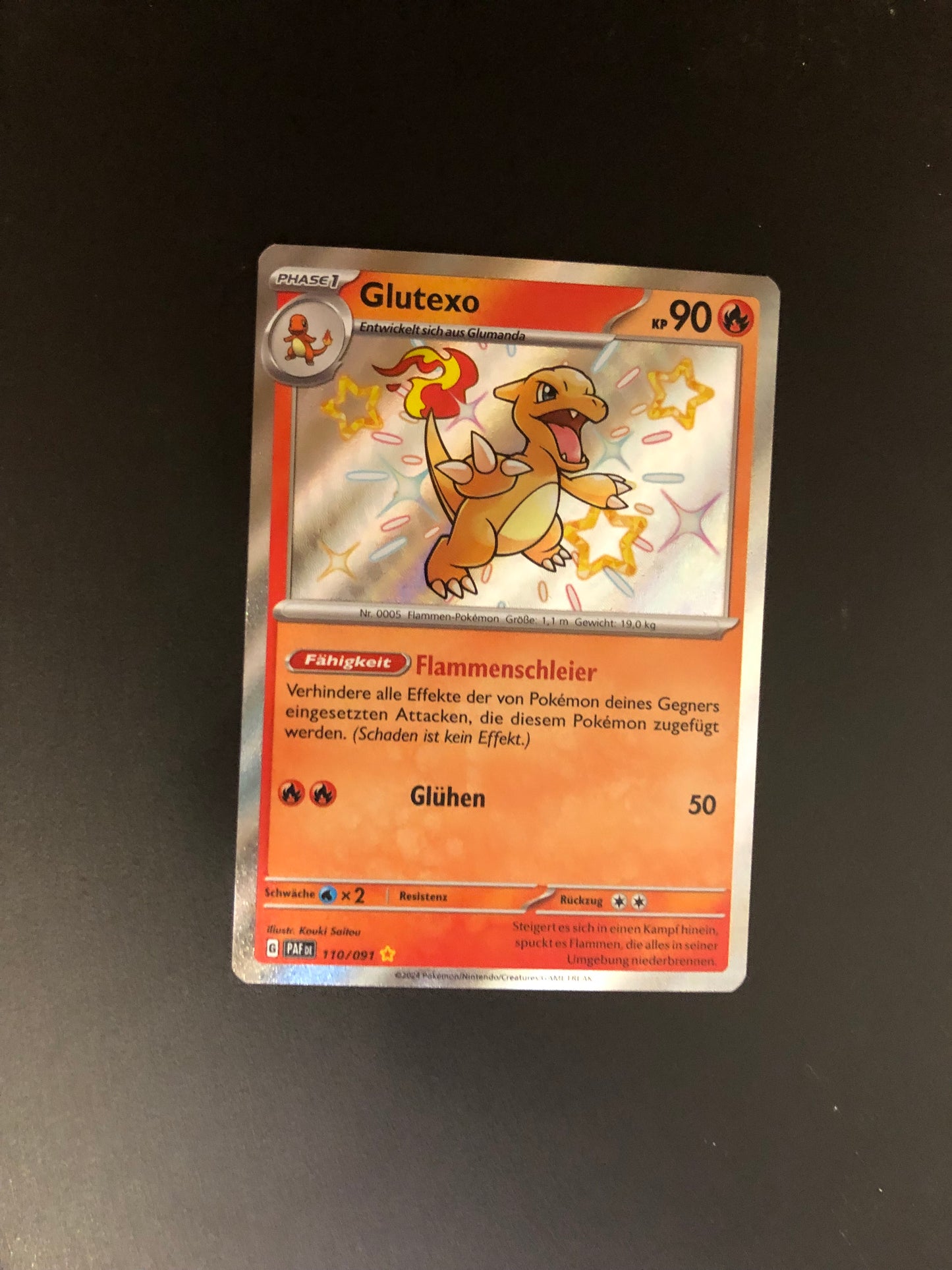 Pokemon Karte Shiny Glutexo 110/91 Deutsch