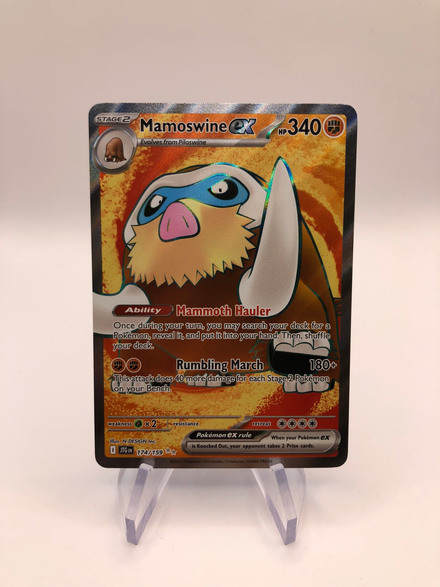 Pokemon Karte Ex Fullart Mamoswine 174/159 Englisch