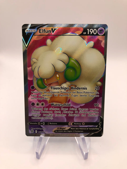 Pokemon Karte Fullart V Elfun 160/172 Deutsch