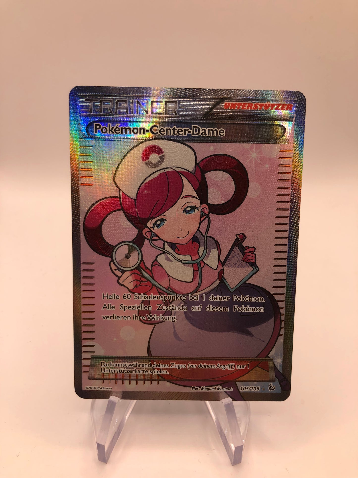 Pokemon Karte Trainer Pokemon-Center-Dame 105/106 Deutsch