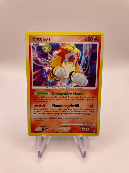 Pokémon Karte Holo Entei 4/132 Deutsch