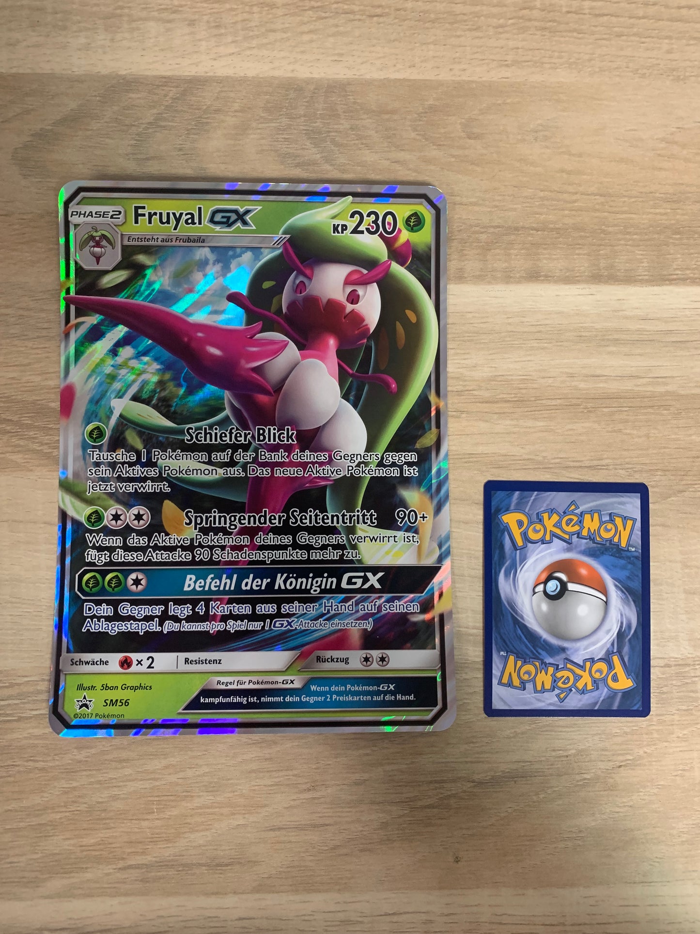 Pokemon Karte GX Promo XXL Fruyal SM56 Deutsch