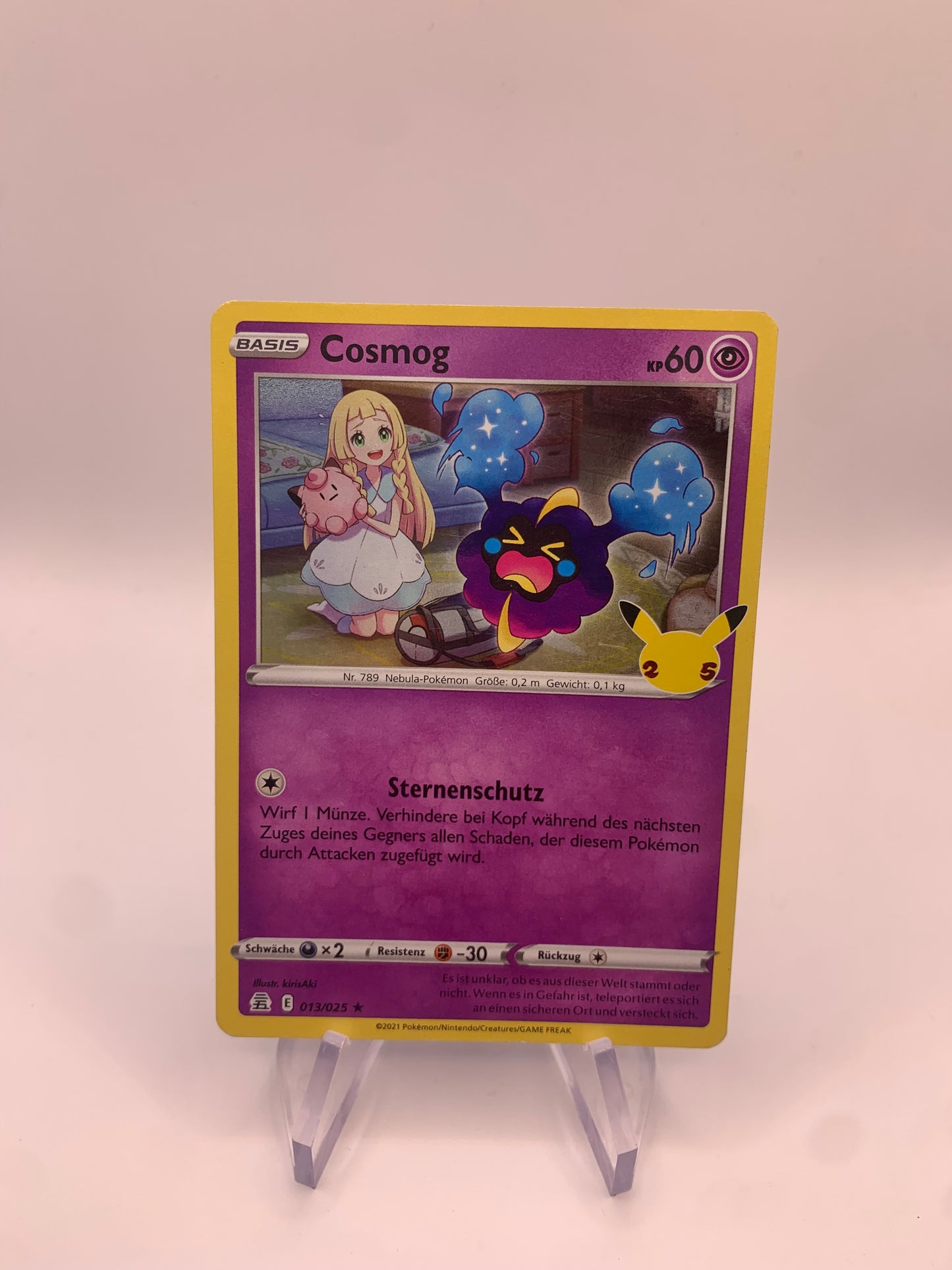 Pokemon Karte Holo Cosmog 13/25 Deutsch