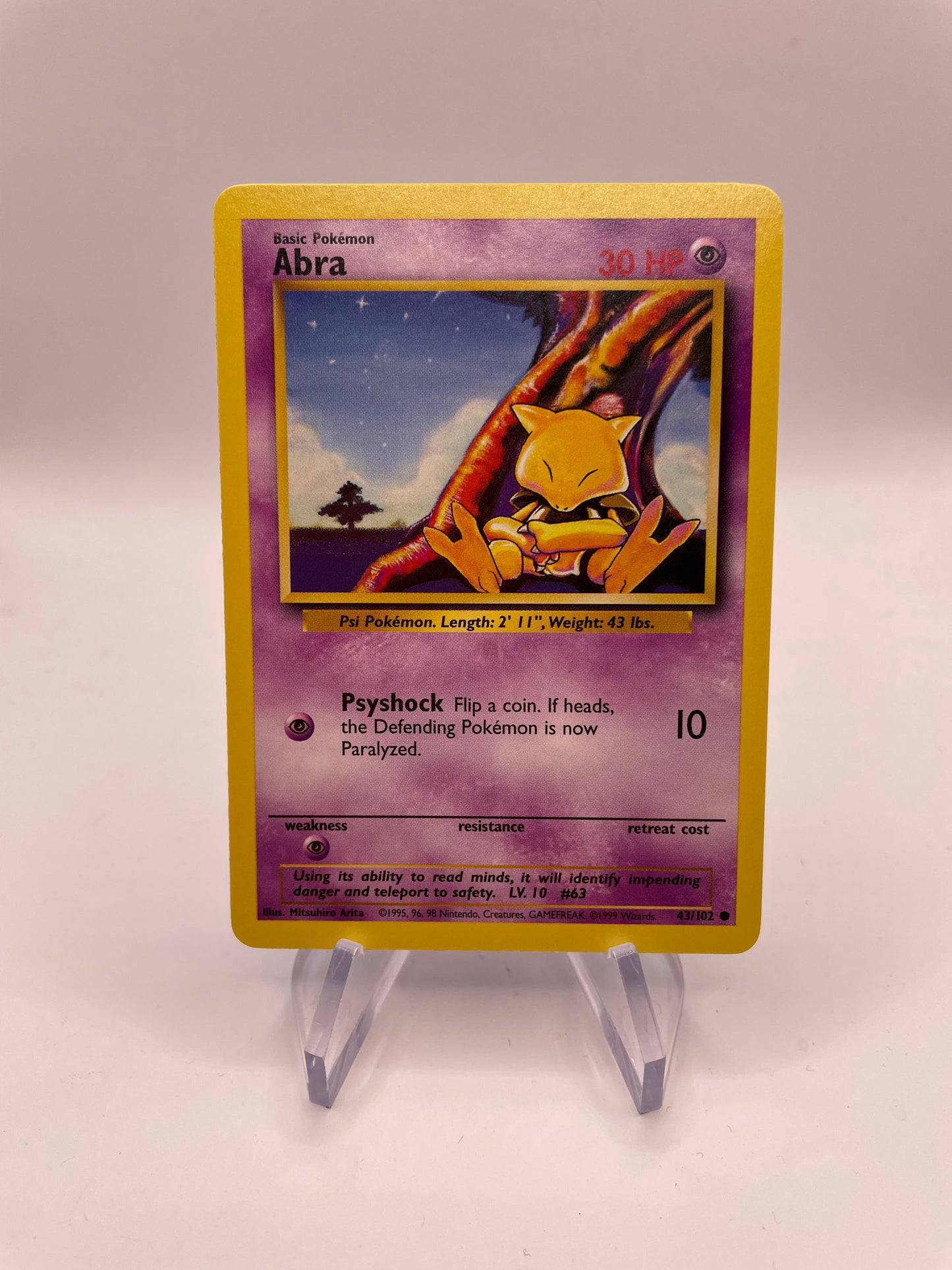 Pokemon Karte Base Set Abra 43/102 Englisch