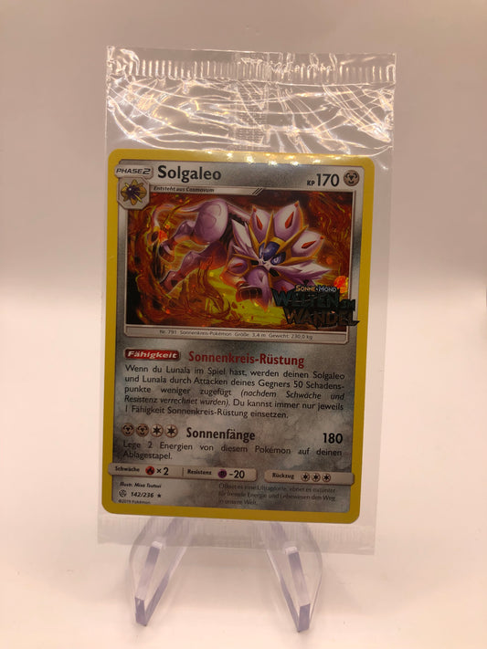 Pokemon Karte OVP Solgaleo 142/236 Deutsch