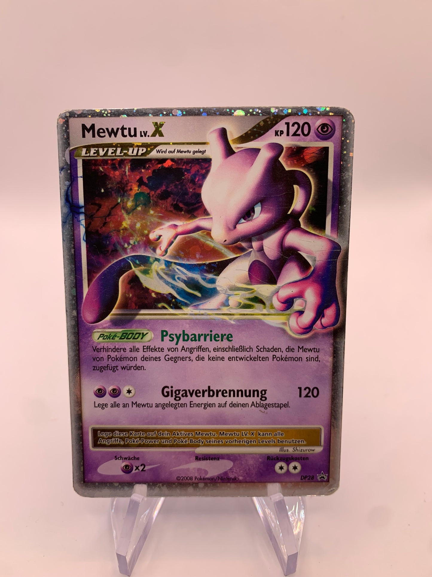 Pokemon Karte Promo Lv.X Mewtu DP28 Deutsch