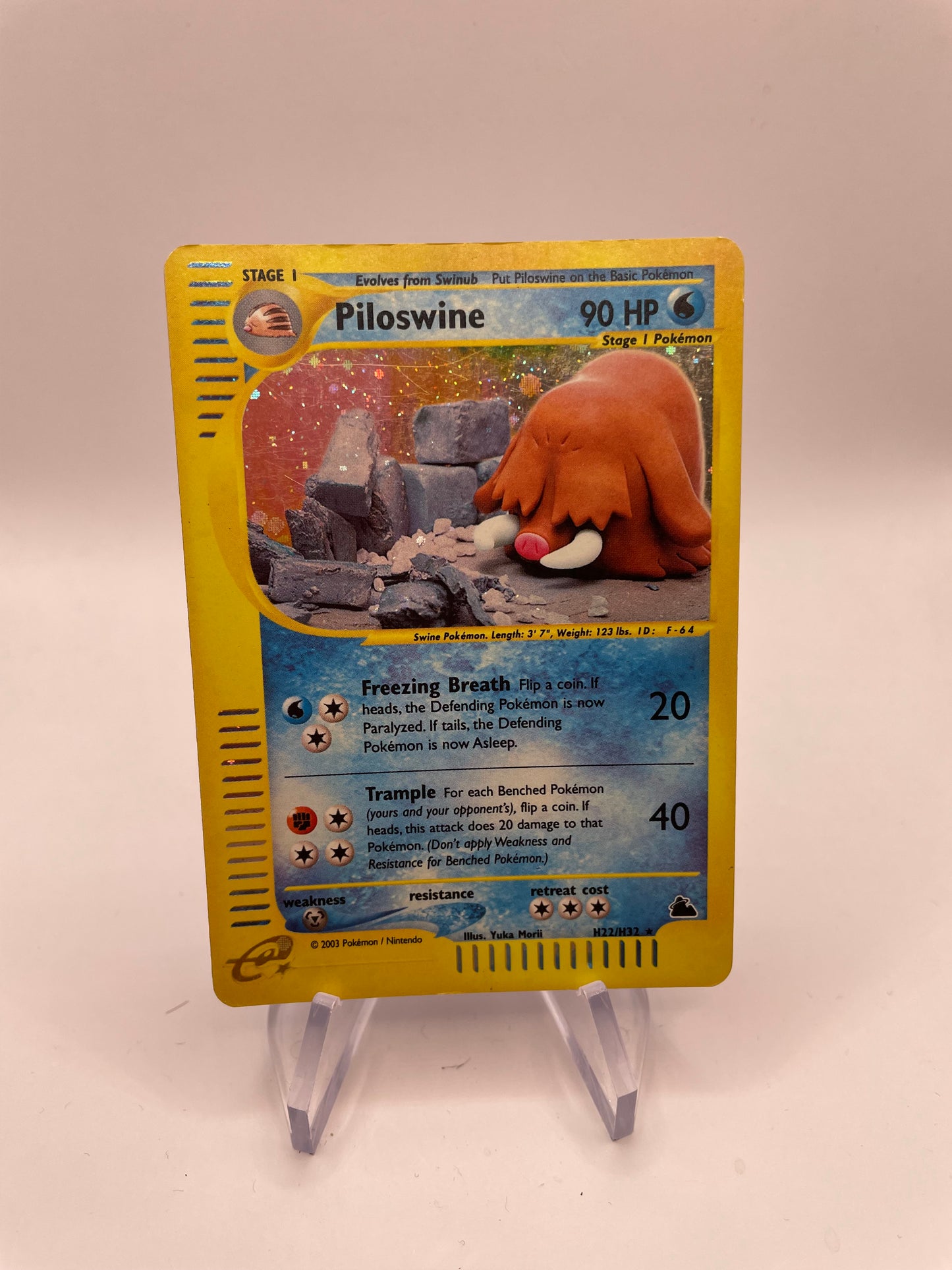 Pokemon Karte E-Series Piloswine H22/H32 Englisch
