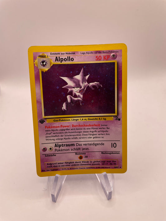 Pokemon Karte Holo 1.Edition Alpollo 6/62 Deutsch