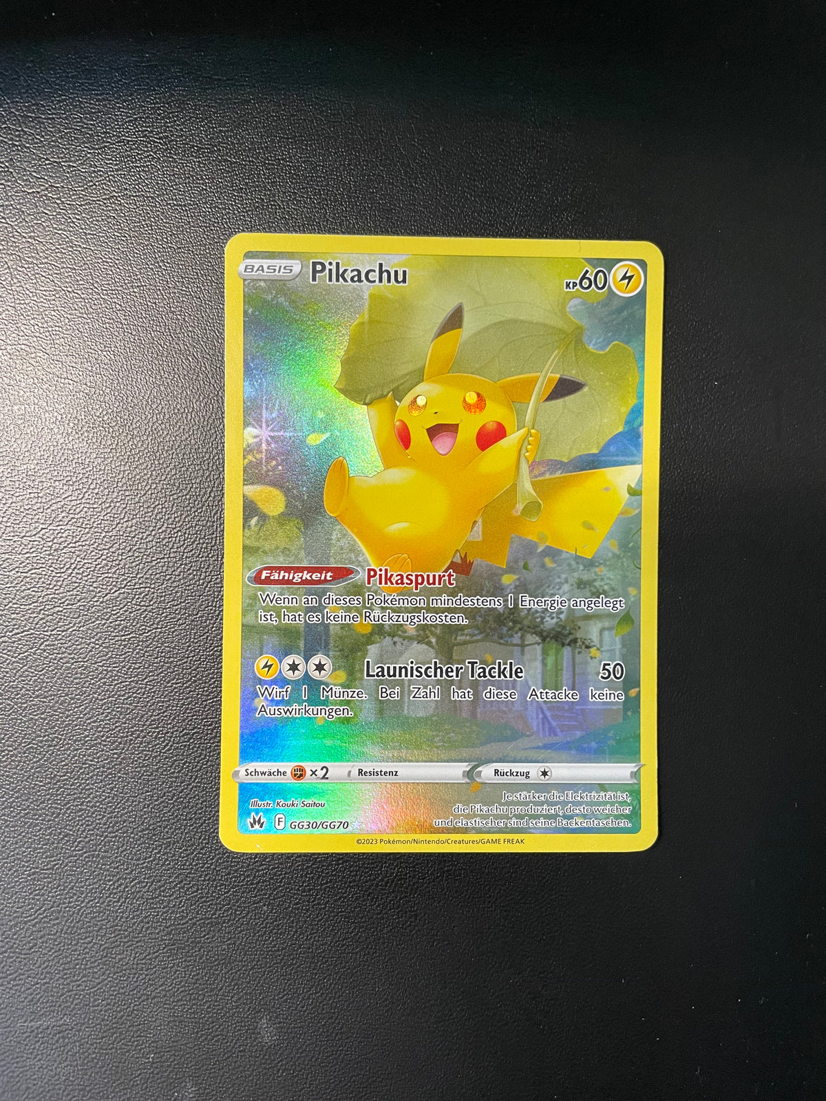 Pokemon Karte Art Rare Pikachu GG30/GG70 Deutsch