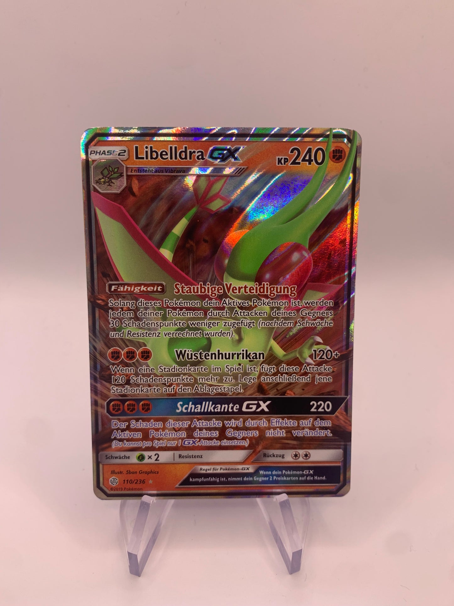 Pokemon Karte GX Libelldra 110/236 Deutsch