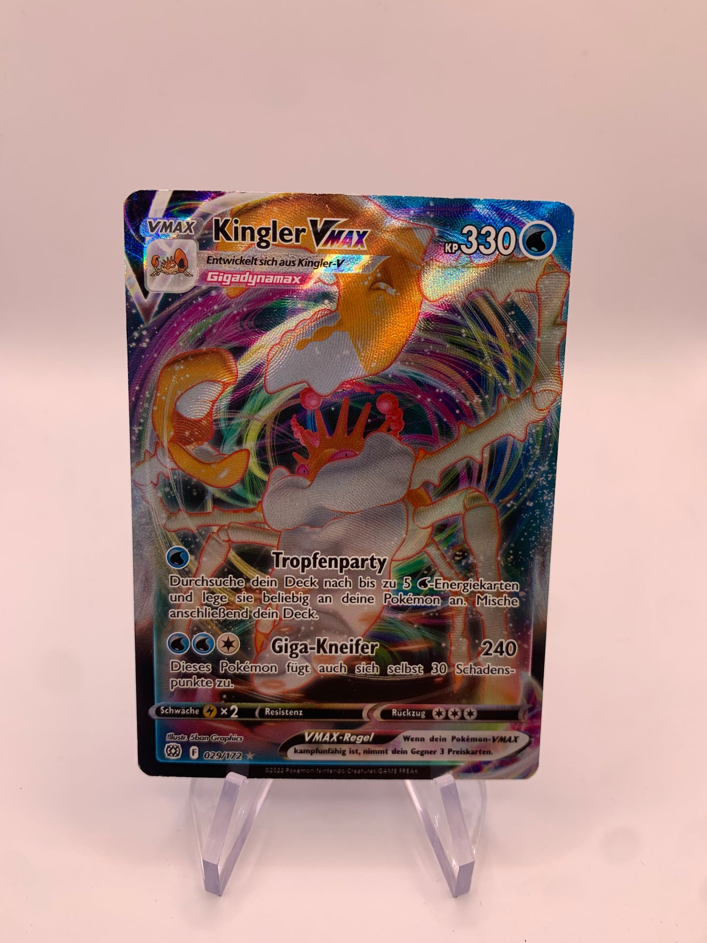 Pokemon Karte Vmax Kingler 29/172 Deutsch