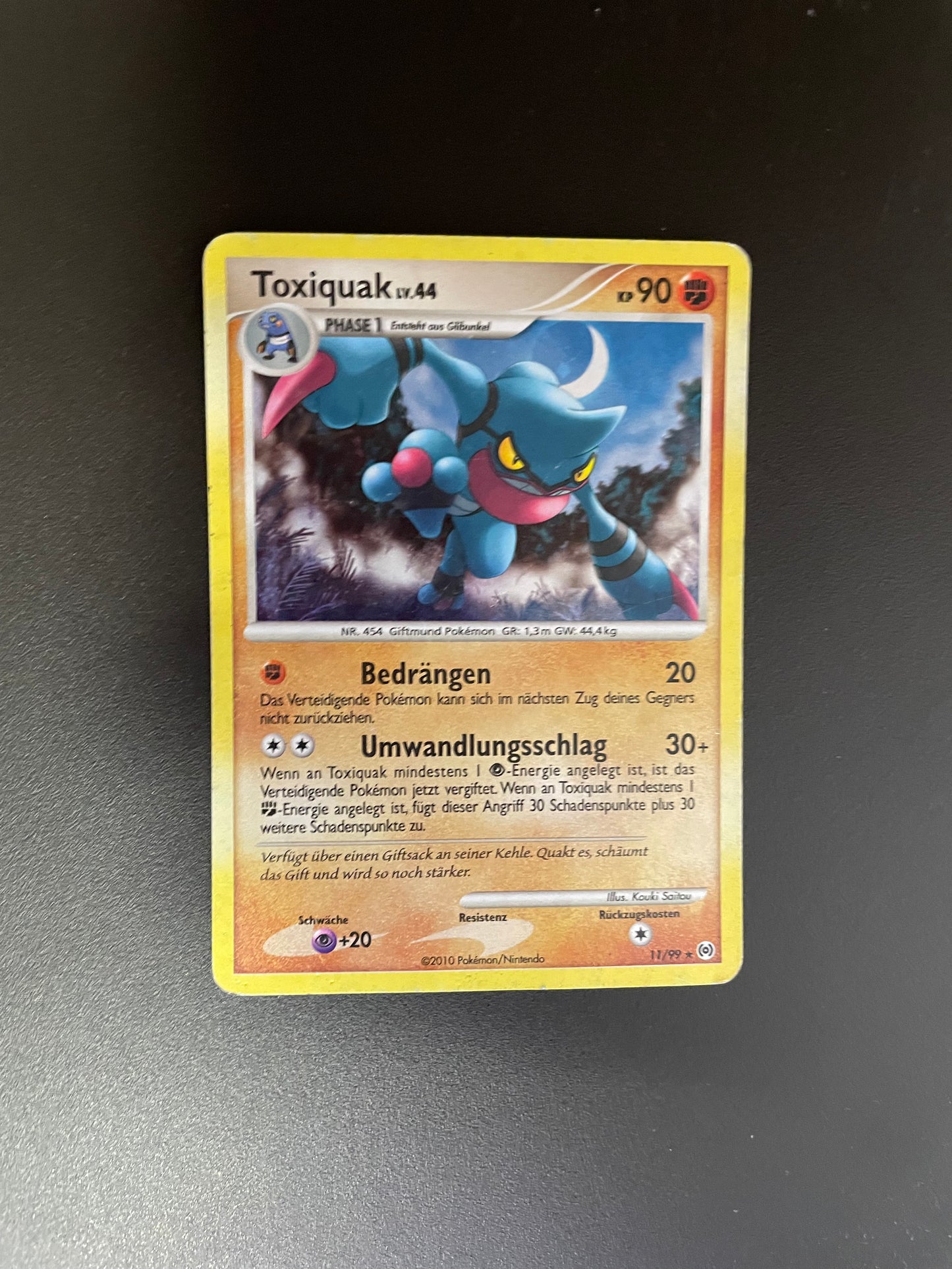 Pokemon Karte Holo Toxiquak 11/99 Deutsch