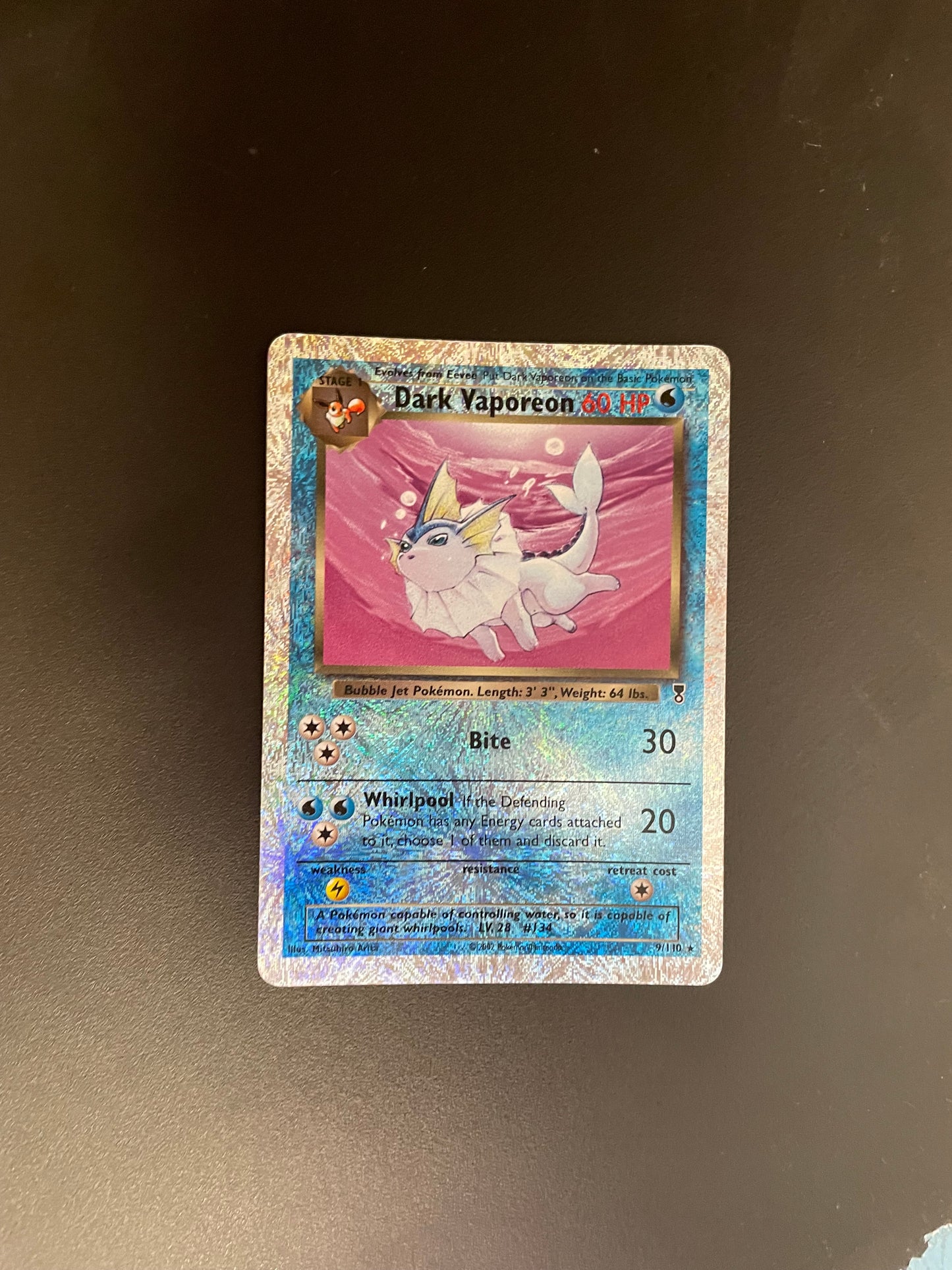 Pokemon Karten Legendary Collection Dunkles Aquana 9/110 Englisch