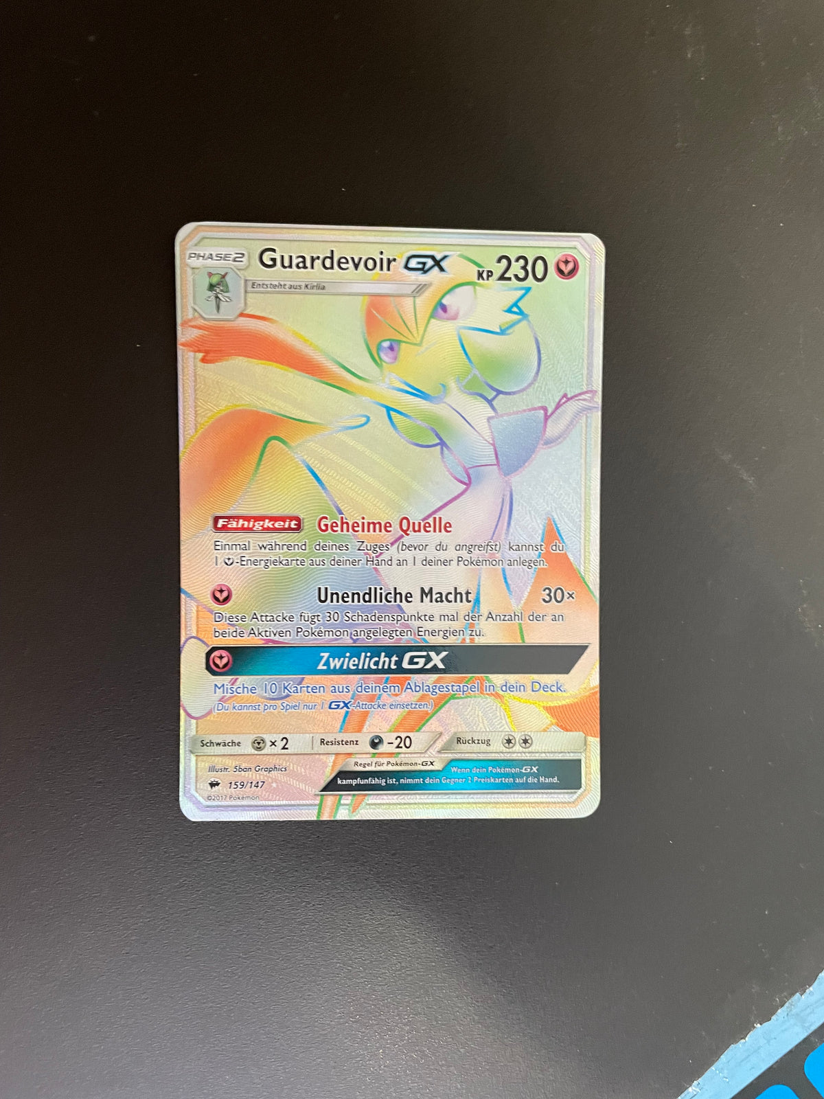 Pokemon Karte GX Guardevoir 159/147 Deutsch