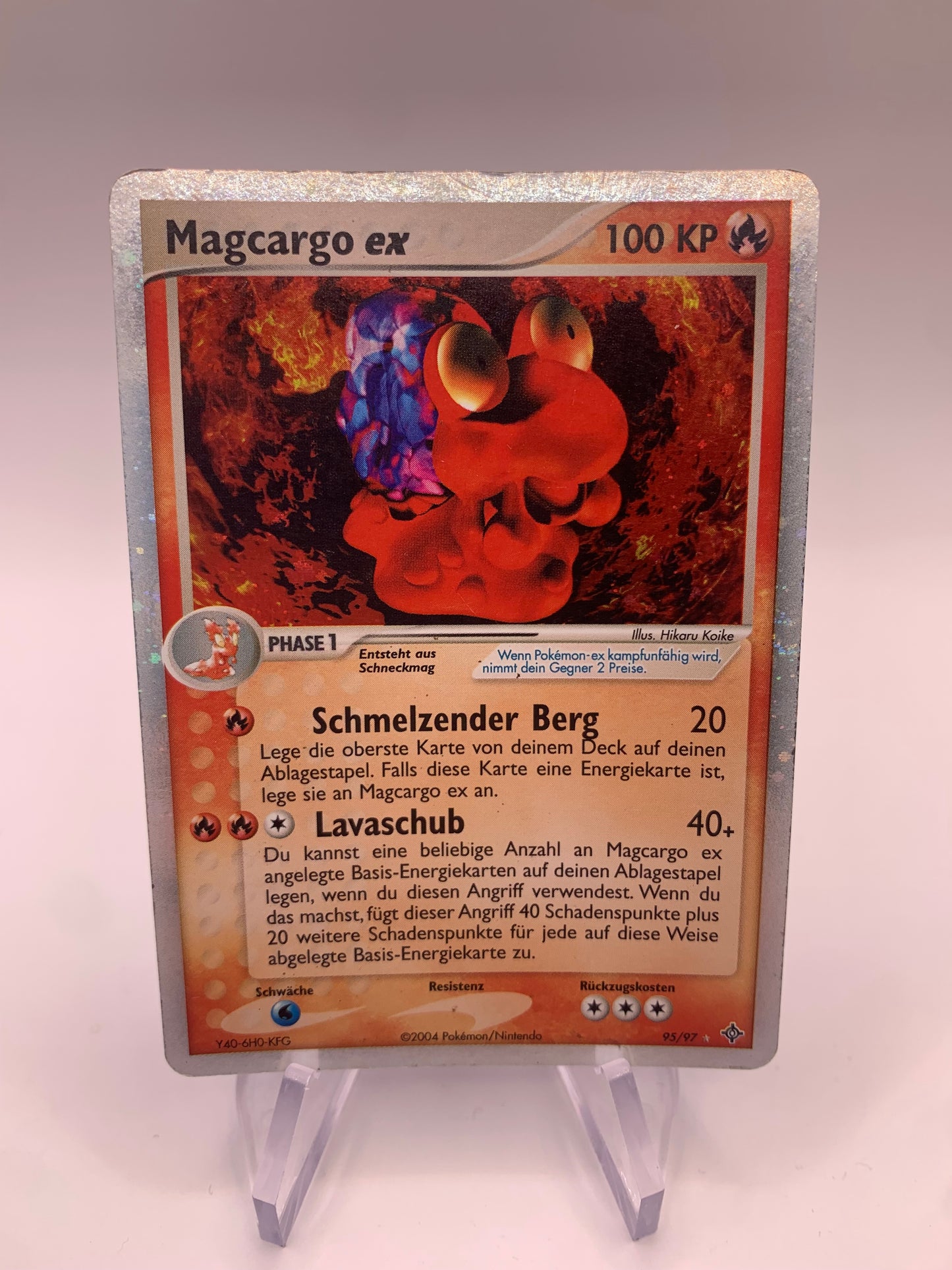 Pokémon card EX Magcargo 95/97 German