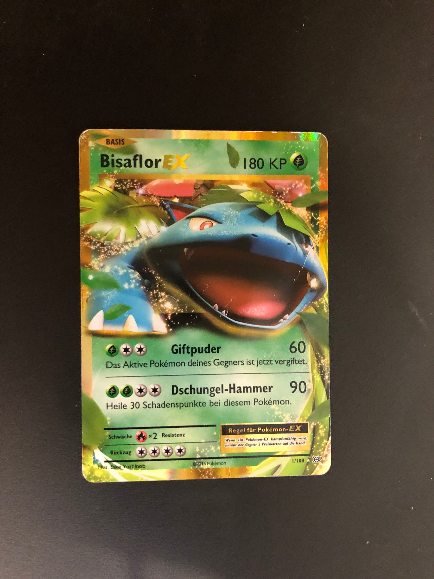 Pokemon Karte EX Bisaflor 1/108 Deutsch