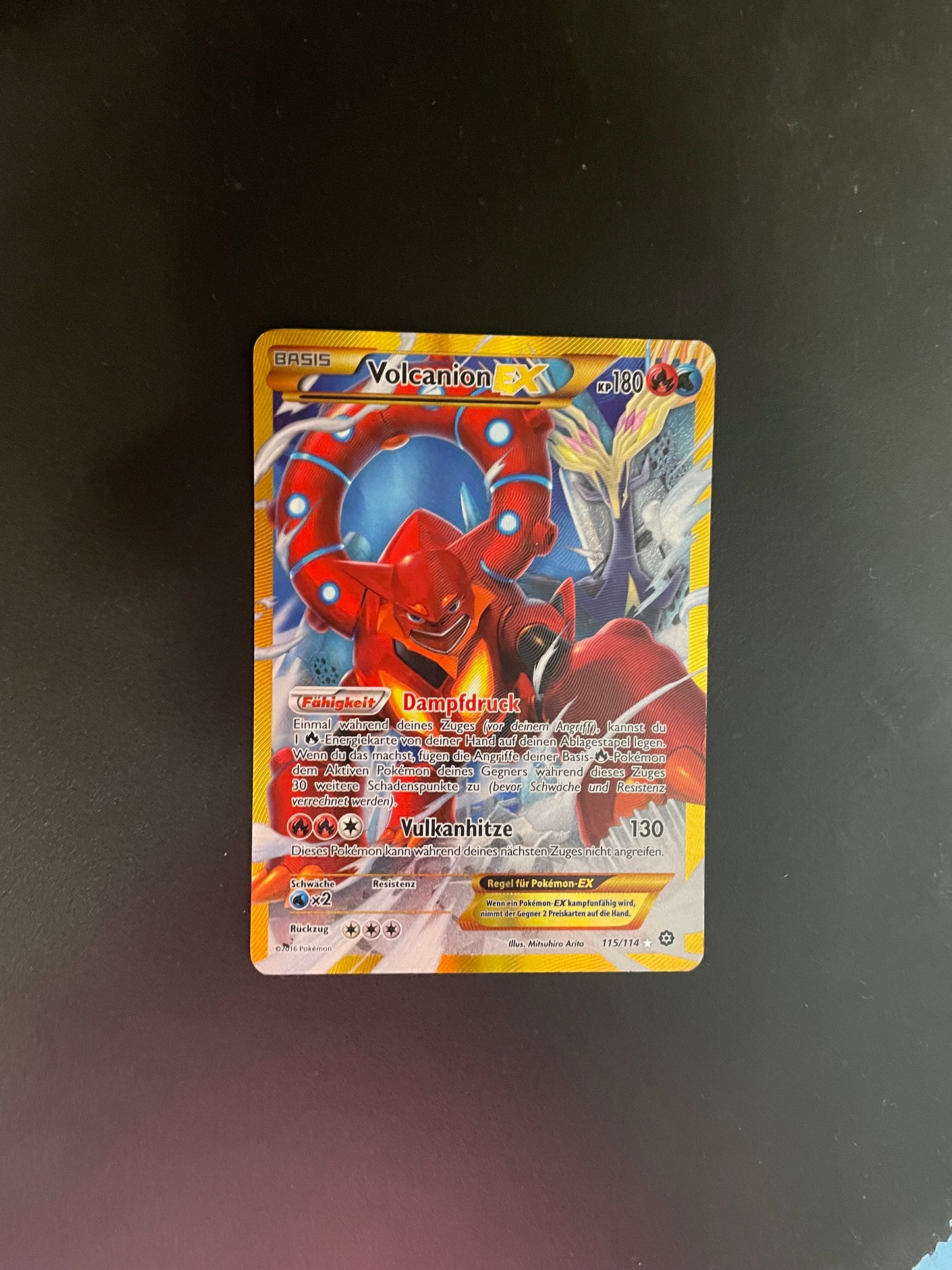 Pokemon Karte Ex Volcanion 115/114 Deutsch