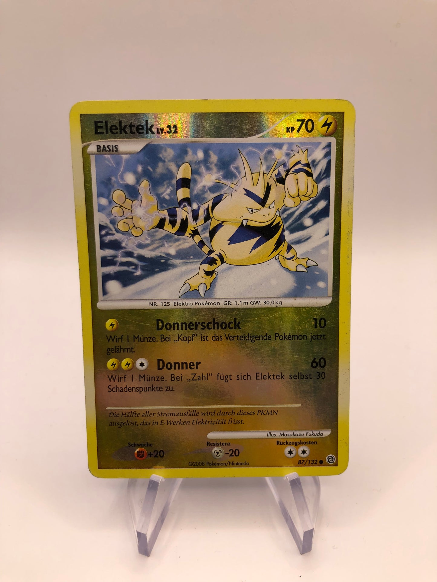 Pokemon Karte Revers Elektek 87/132 Deutsch
