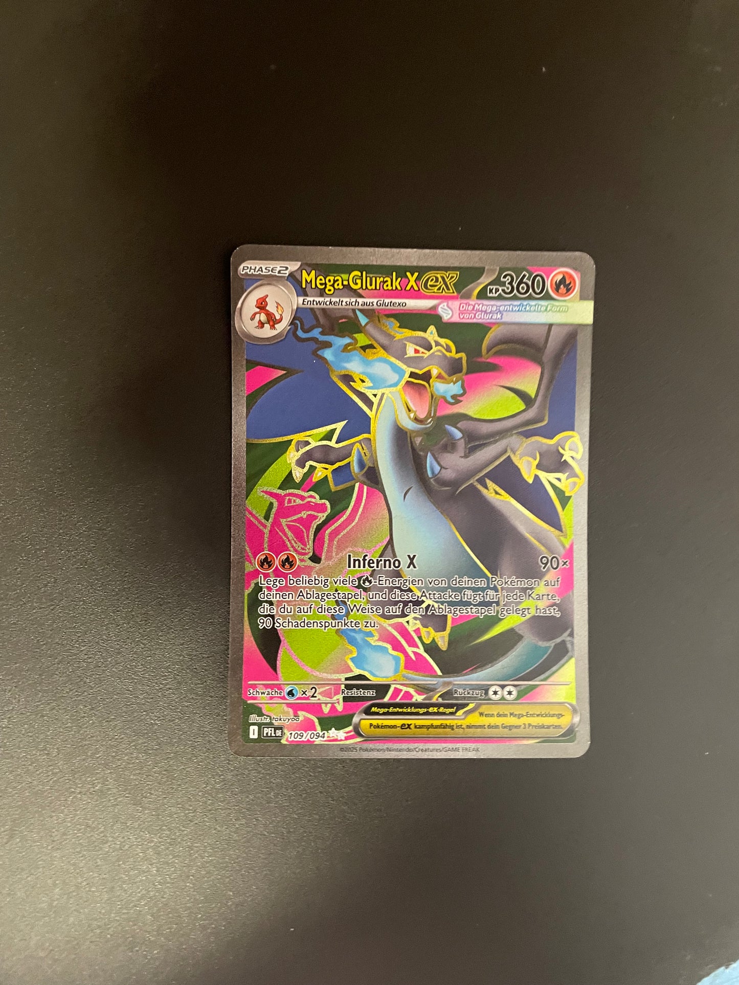 Pokemon Karte EX Mega-Glurak 109/94 Deutsch