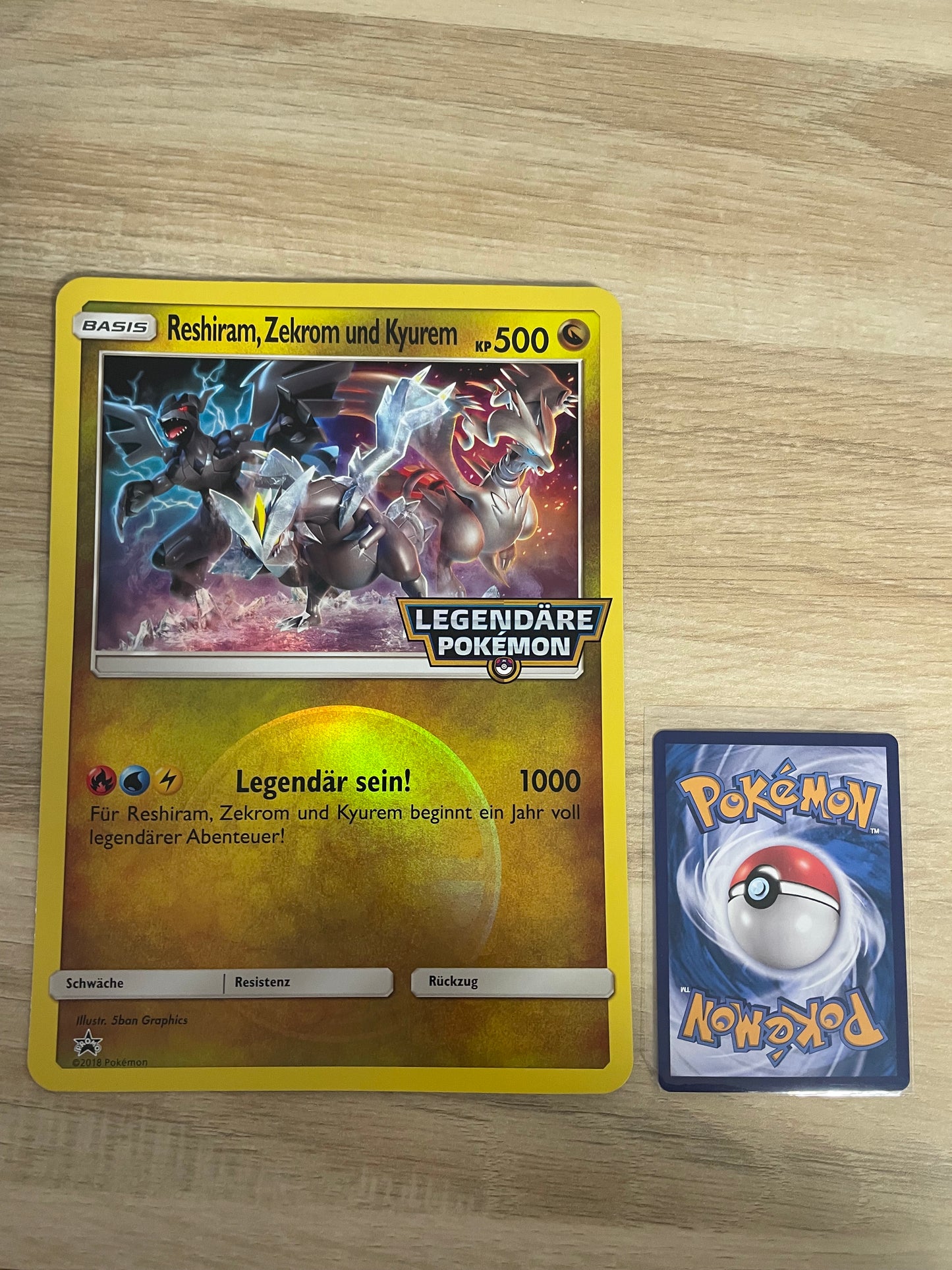 Pokemon Karte XXL Promo Reshiram, Zekrom und Kyurem Deutsch