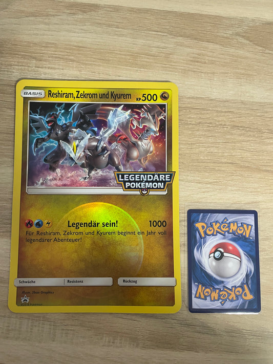 Pokemon Karte XXL Promo Reshiram, Zekrom und Kyurem Deutsch