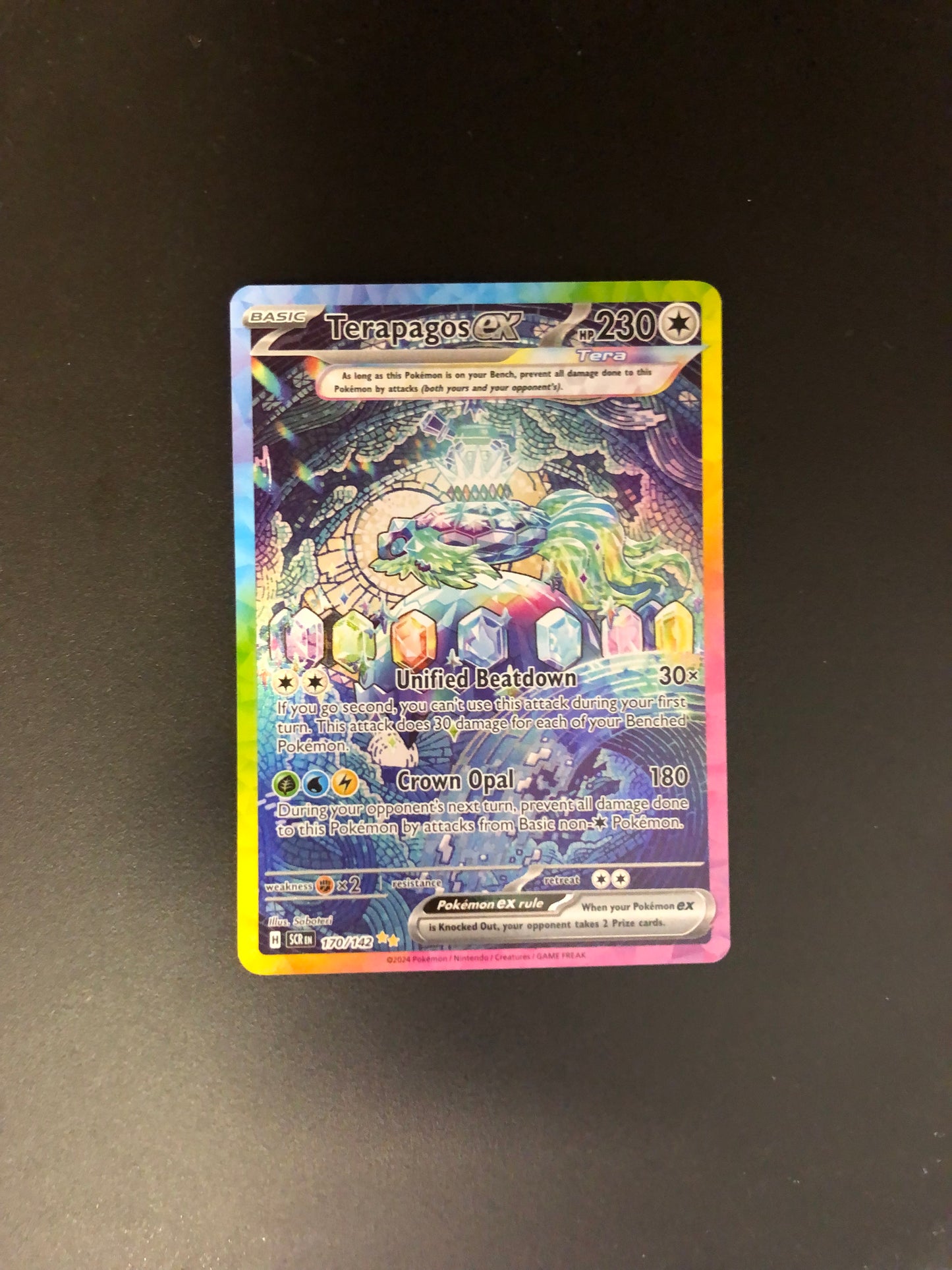 Pokemon Karten Ex Alt-Art Terapagos 170/142 Englisch
