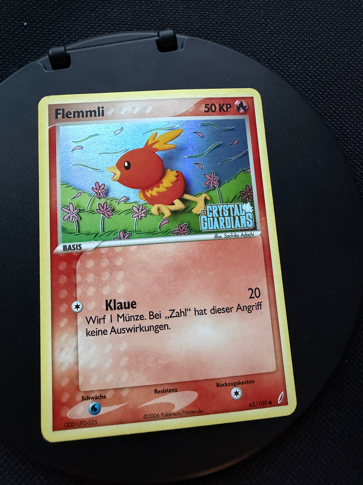 Pokemon Karte Stamp Flemmli 65/100 Deutsch