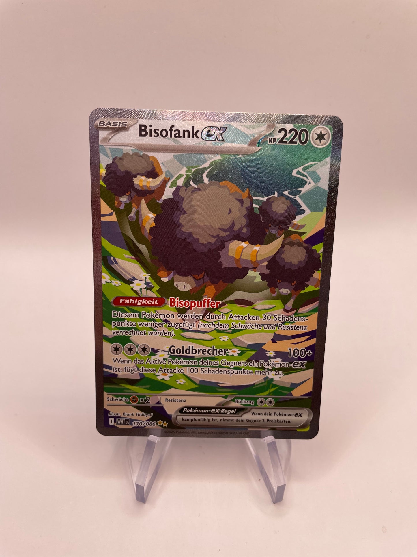 Pokémon Karte Bisofank Ex 170/86 Deutsch