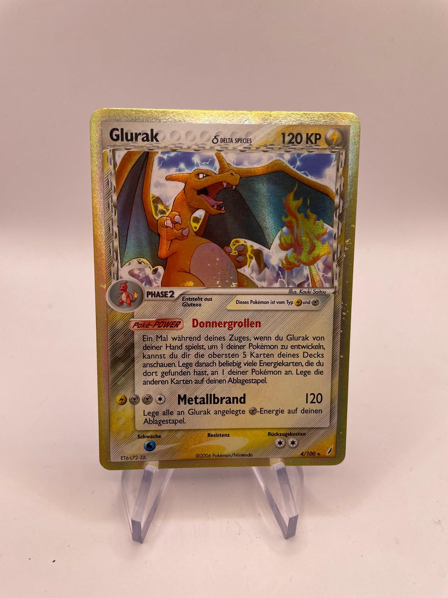 Pokemon Karte Delta Species Glurak 4/100 Deutsch