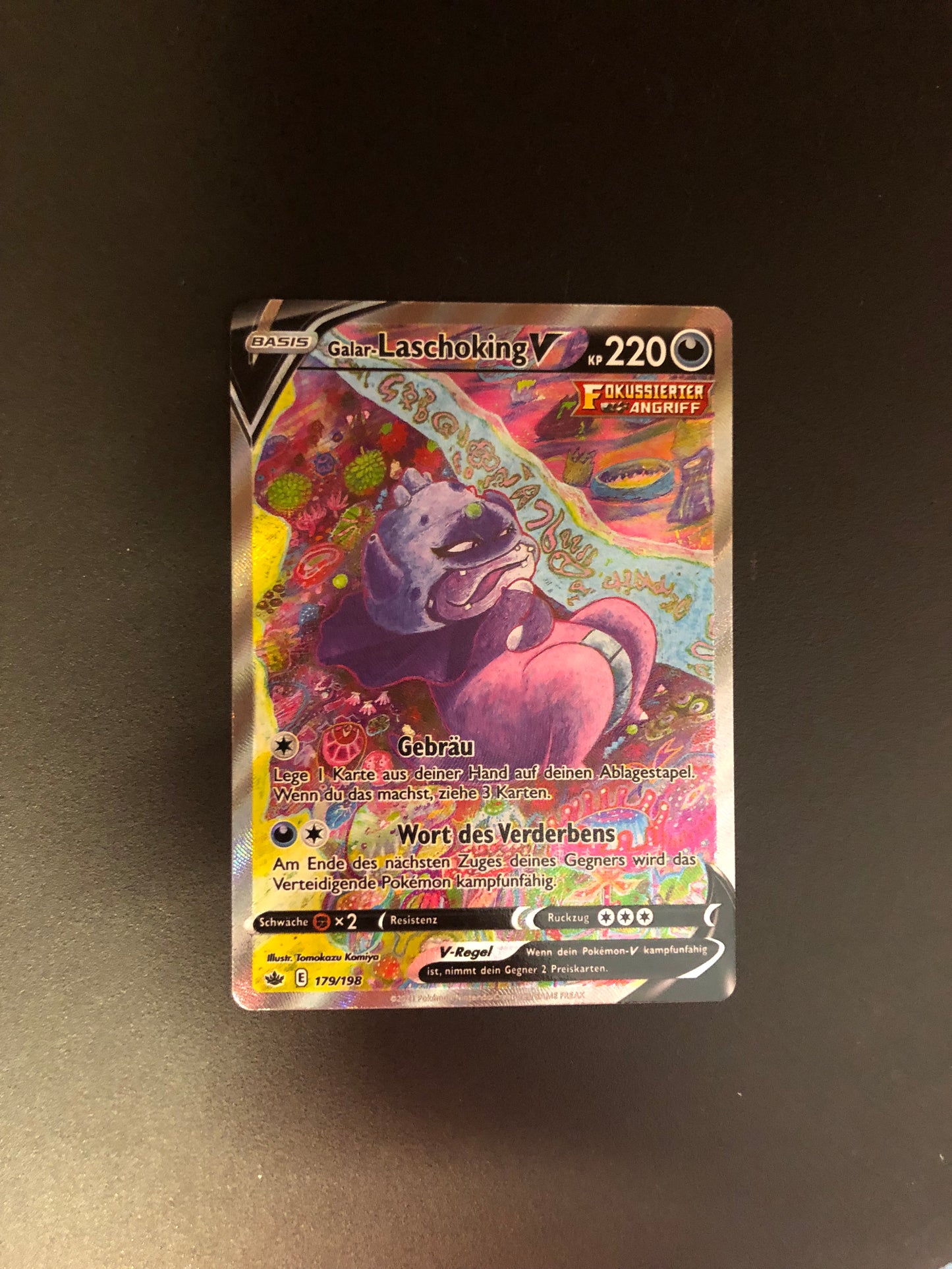 Pokemon Karte V Alt-Art Laschoking 179/198 Deutsch