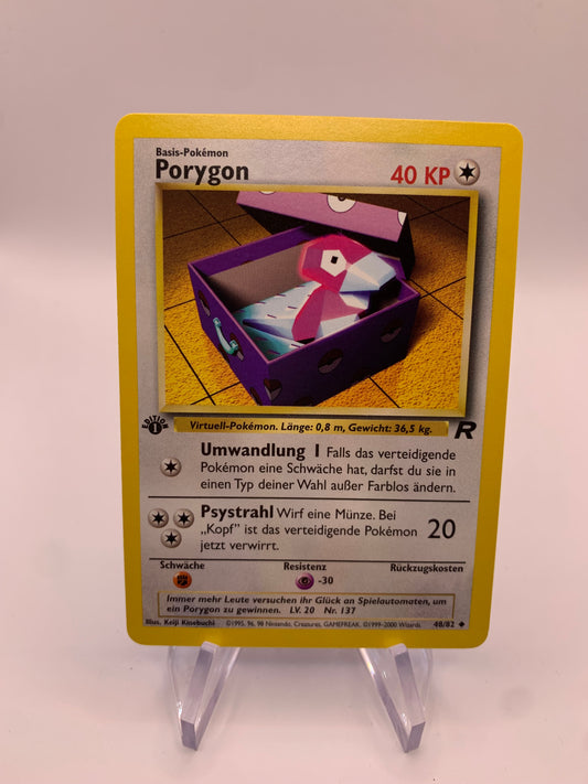 Pokemon Karte Rocket 1.Edition Porygon 48/82 Deutsch