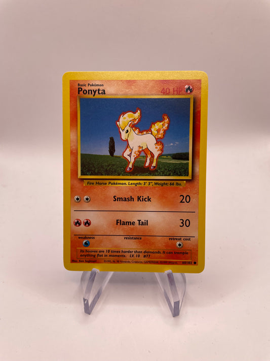 Pokemon Karte Base Set Ponyta 60/102 Englisch