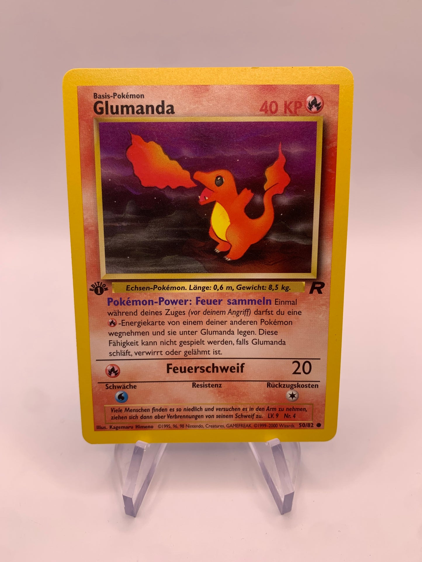 Pokemon card Charmander 50/82 Rocket German