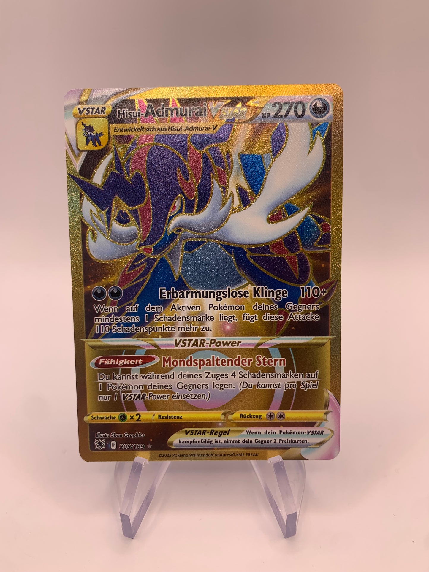 Pokemon Card Gold Hisui-Admurai 209/189 German