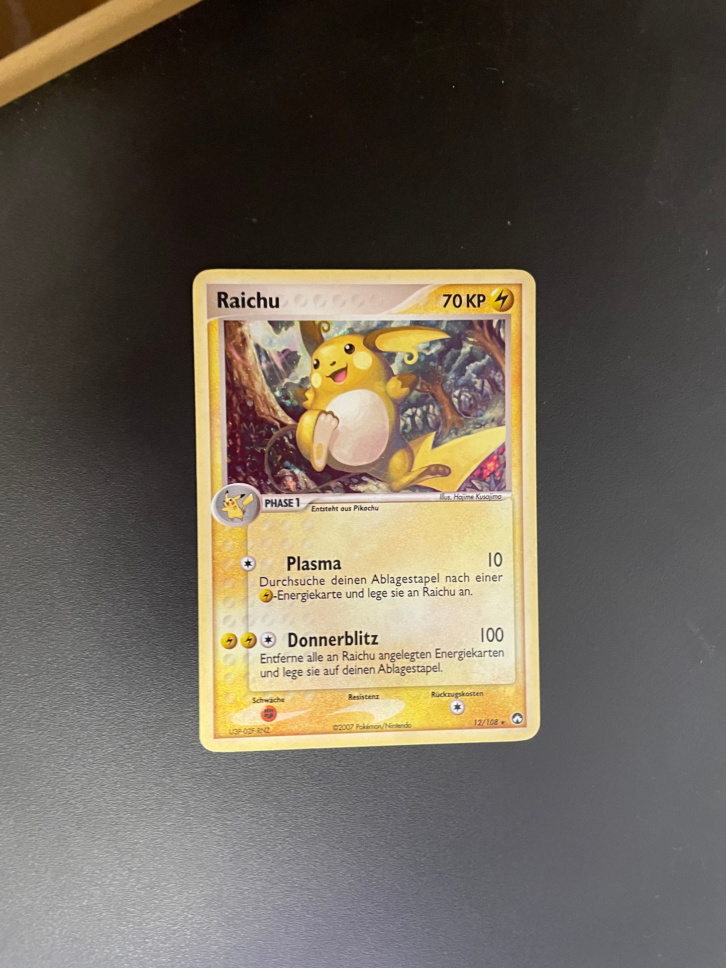 Pokemon Karte Holo Raichu 12/108 Deutsch