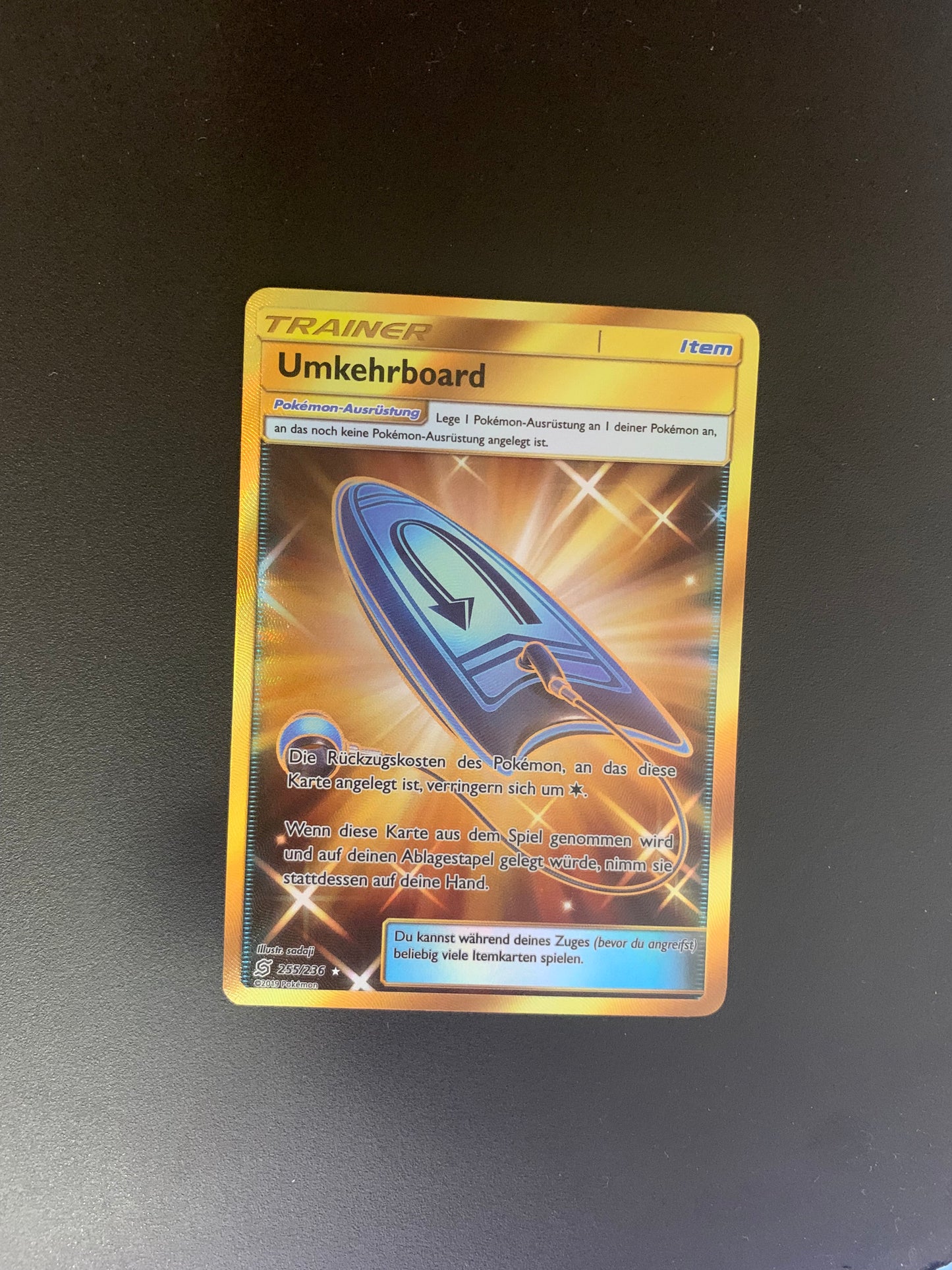 Pokemon Karte Gold Trainer Umkehrboard 255/236 Deutsch